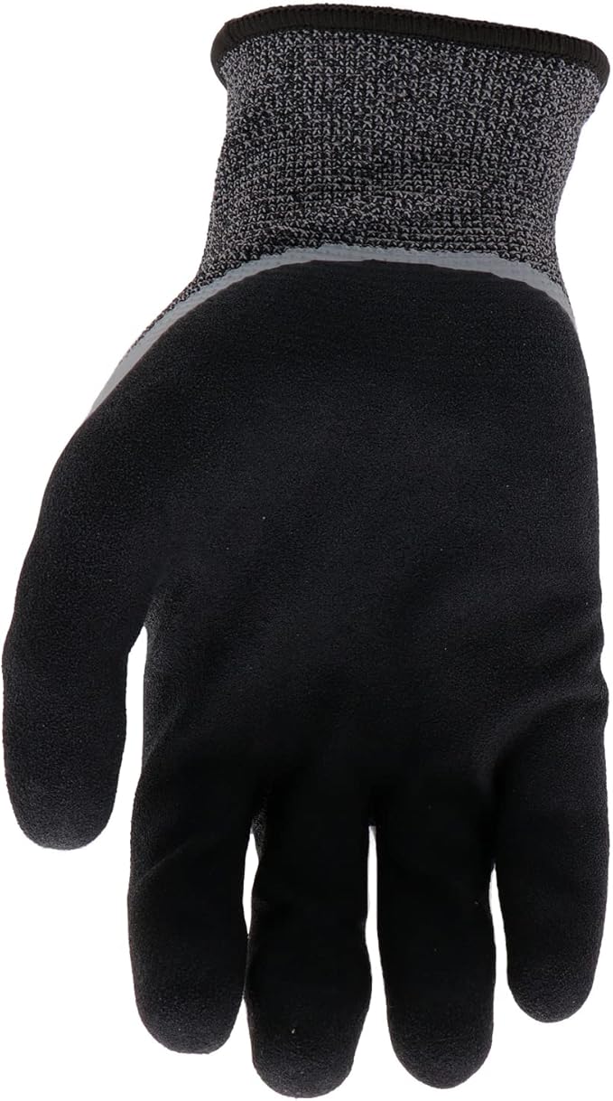 BOSS Men's Tactile Barrier Dual Layer Latex Coated Work Gloves, Water Resistant, Superior Grip, Tear Resistant