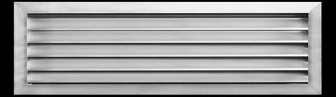 HVAC Premium 32"W x 12"H Aluminum Exterior Gable Louver Vent for Walls & Crawlspace - Weather-Resistant Air Grille with Screen Mesh - [Outer Dimensions 33.75"W x 13.75"H]