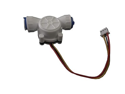 3/8" Quick Connect Water Flow Sensor Food-Grade Switch Hall Effect Flowmeter Fluid Meter Counter 0.3-10L/min