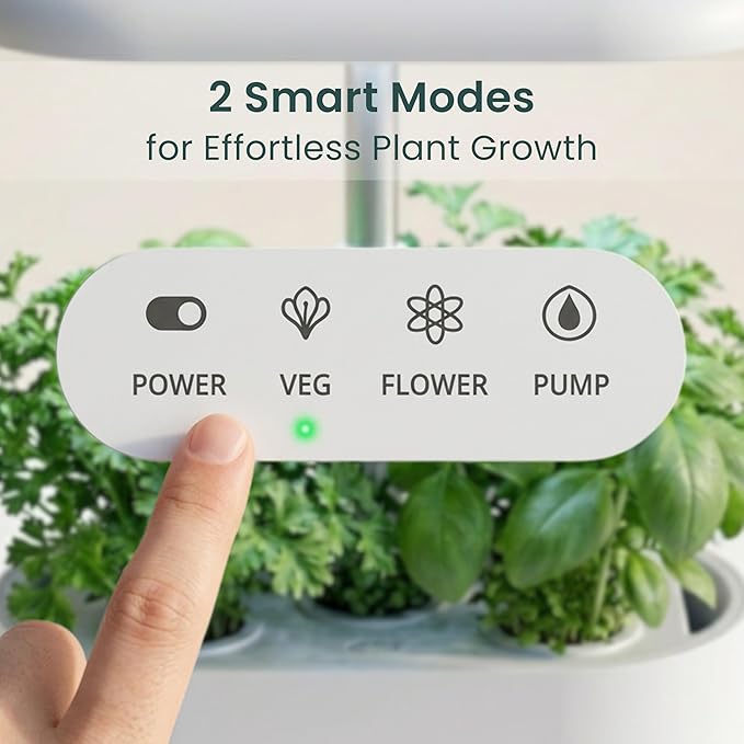 Nouri Hydroponics Growing System, 5 pod APP Smart Indoor Herb Garden Kit with LED Grow Lights, Hydroponic Herb Garden Indoor for Plant Lovers, Gardeners, Kitchen, Lettuce Seeds Included