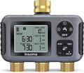 Insoma Water Timer with Brass Inlet, 3 Independent Zones Outdoor Hose Timer for Garden Faucet with Auto/Manual/Rain Delay Mode, IPX5 Waterproof, Sprinkler Irrigation Controller for Yard Lawn