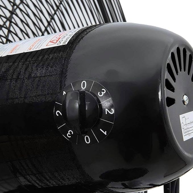 Master 24 Inch Oscillating Industrial High Velocity Pedestal Fan - Use for Shop, Garage or Warehouse, All-Metal Construction with OSHA-Compliant Safety Guards, 3 Speed Settings (MAC-24POSC)