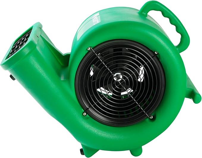Mounto 1/3hp Air Mover 2000cfm Carpet Dryer Blower Floor Drying Fan - 3-Speed Air Mover w/Dual GFCI Outlet, 25ft Power Cord for Drying, Cooling, Air Circulation (Green)