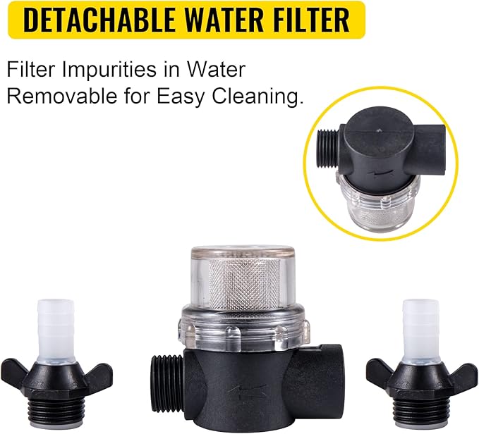 VEVOR Water Diaphragm Pump 5.5 GPM 12V Washdown Pumps Automatic 70 PSI Pump for Car Washing, Agricultural Irrigation, Boats, Marine Yacht
