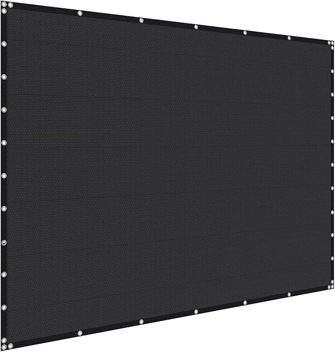 VEVOR 90% Sun Shade Cloth, 10 x 12 ft Pergola Shade Cover with Stainless Steel Grommets, Sun Shades Canopy Privacy Screen with 140 GSM HDPE Material, for Outdoor, Patio, Garden, and Backyard (Black)