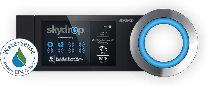 Skydrop Halo Smart Sprinkler System Controller | Alexa and Google Home Enabled | WiFi Connected | 8-Zone Irrigation System on Your Water Bill