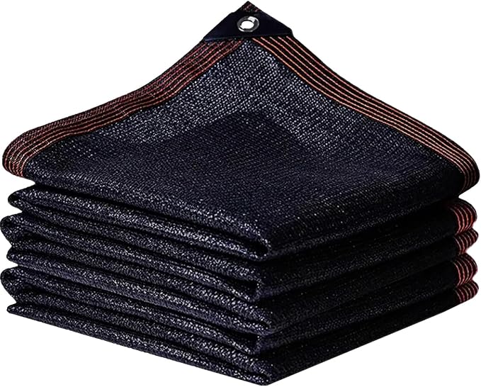 Shade Cloth, 80%-90% Garden Shade Mesh Net with Grommets, Outdoor Black Sunblock Neting Antifreezing Cover for Plant Pergola Patio Greenhouse Chicken Coop, 8x10FT