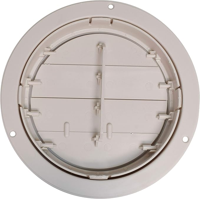 Valterra A10-3360VP Dampered Heating and A/C Register with 360° Rotation - 5-13/16" ID x 6-7/8", Beige
