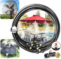 Pre-assembled Misting Kit, 59FT Misting Line + 21 Brass Mist Nozzles + Brass Adapter(3/4") Outdoor Mister for Patio, Garden, Greenhouse, Trampoline, Sprinkler