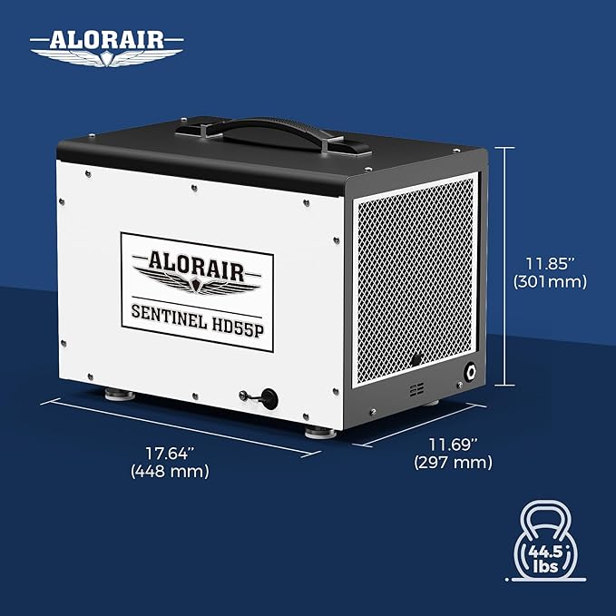ALORAIR 120 PPD Crawl Space Dehumidifier with Pump, Commercial Basement Dehumidifier with Drain Hose, Compact Portable Auto Defrost Dehumidifier for Crawlspace and Under-House Use