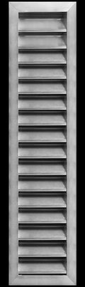 HVAC Premium 6"W x 36"H Aluminum Exterior Gable Louver Vent for Walls & Crawlspace - Weather-Resistant Air Grille with Screen Mesh - [Outer Dimensions 7.75"W x 37.75"H]