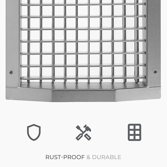 17" x 3" Aluminum Supply/Exhaust Grille for a Round Spiral Duct - Heavy Duty Grill Cover with Adjustable Louver Blades - HVAC Air Return Ventilation Register for Home, Office, Bathroom