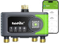 RAINPOINT WiFi Sprinkler Timer 4 Zone, Outdoor Smart Water Timer for Garden Hose with Brass Inlet&Outlet, Custom Programs via APP/Voice Control for Automatic Watering System Without Hub