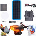 Solar Heater for Greenhouse, Solar Heater for Chicken Heater, Solar Powered Heater for Outdoor Use, Dog House, Shed, Pet Shelter - Smart Thermostat, Weather-Resistant, Easy Mount (Black-30W)