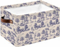 Tiger Leopard Storage Bins Cubes Waterproof Cloth Storage Basket, Farmhouse Retro Nature Forest Trees Animals Foldable Storage Bags for Shelf Closet Clothes Organizers with Handles 15x11x9.5 in 1PCS