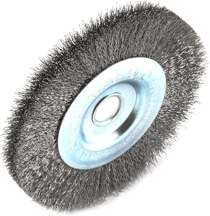Forney 72744 Wire Wheel Brush, Fine Crimped with 1/2-Inch Arbor, 4-Inch-by-.008-Inch