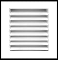 HVAC Premium 18"W x 18"H Aluminum Exterior Gable Louver Vent for Walls & Crawlspace - Weather-Resistant Air Grille with Screen Mesh - White [Outer Dimensions 19.75"W x 19.75"H]