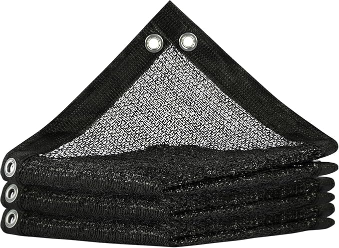 ShadeMart 50% Shade Cloth for Plant, Black 2FT x 20FT Custom Size Outdoor Shade Tarp, Shade Cover with Upgrade Grommets and Zip Ties, Netting Sunblock Net for Vegetables Flower Garden Greenhouse