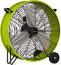 30 inch Industrial Drum Fan, 14000 CFM High-Velocity Heavy Duty Floor Fan with 3 Speeds & 5-Inch Wheels for Warehouse, Workshop, Factory & Garage – UL Listed