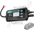 Waterproof 10A Boost MPPT Solar Charge Controller For36V/48V/60V/72V Lead-Acid, LiFePO4, Gel, Batteries Solar Charge 48 Volt Golf Cart Batteries,Electric Bike etc,Golf Cart Accessories