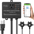 WiFi Sump Pump Controller Alarm, Check Water Level Status, Timely Alerts for Pump Failures & Overload, Keep Your Basement Dry, Perfect for Sewage Pits, Submersible /Utility /Water Well Pumps, Black