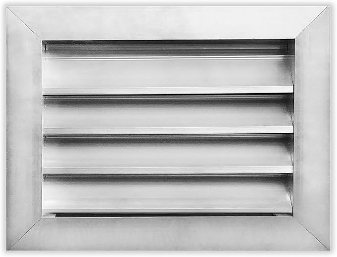 HVAC Premium 16"W x 10"H Aluminum Exterior Gable Louver Vent for Walls & Crawlspace - Weather-Resistant Air Grille with Screen Mesh - [Overall Size 17.75"W x 11.75"H]