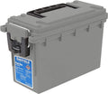 Sheffield 12628 Ammo Storage Box, Stackable .30 Cal Field Boxes, Water and Dust Resistant, Lockable Storage Box with Handle, Secures Hunting Gear, Supplies, and Bullets, Made in USA, | (Pack of 6)