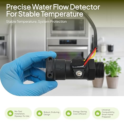 Water Heaters Flow Sensors Flow Switch Accessories Flow Rate Turbine Flow Meter Direct Replaces Easy Installation Hall Effect