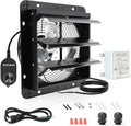 Shutter Exhaust Fan with Thermostat & Speed Control, 820 CFM,1700RPM, Upgrade 10 inch Wall Mount Attic Vent Fan for Chicken Coops, Greenhouse, Gable, Barn, Garage, Shed Ventilator