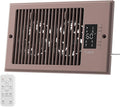 VallisCo Register Booster Fan 6" x 10" with Negative Ion, Manual Airflow Direction Control, Quiet 10-Speed Heating Cooling AC Vent Fan with Remote & Thermostat Control for Wall Floor, Bronze