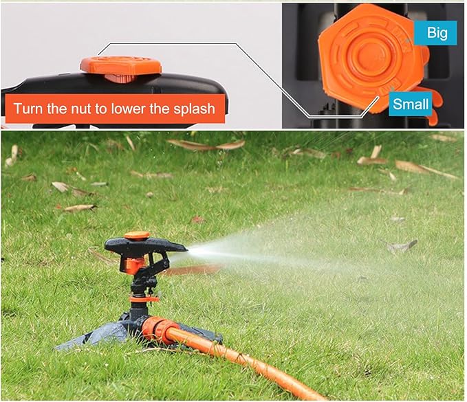 Sprinklers for Yard, Adjustable 360 Degree Rotation Garden Sprinkler Head for Large Area Coverage, Irrigation System for Garden