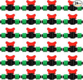Tondiamo Drip Irrigation Shut off Valve 1/2 Inch Universal Drip Irrigation Tubing Coupling Valve Connector Locking Fitting Compatible with 16 to 17 mm Drip Tape Tubing Sprinkler System (24 Pieces)