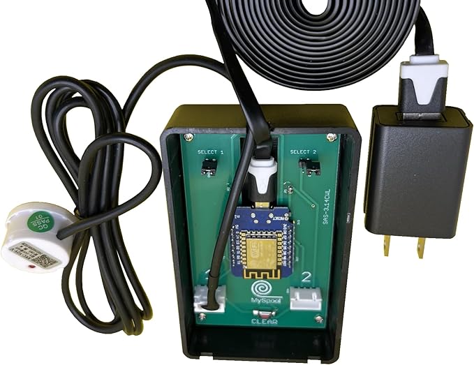 Non-Contact Liquid Level Alert with Text Message and email Notifications, A/C Powered with a 5 ft Sensor, uses WiFi