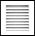 HVAC Premium 36"W x 36"H Aluminum Exterior Gable Louver Vent for Walls & Crawlspace - Weather-Resistant Air Grille with Screen Mesh - White [Outer Dimensions 37.75"W x 37.75"H]