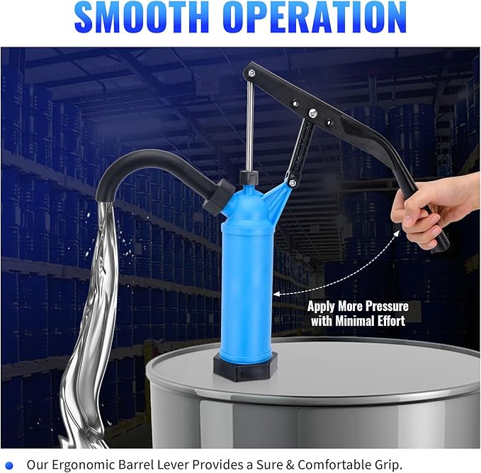 55 Gallon Drum Pump,Barrel Pump Manual Lever Action Barrel Pump for Diesel,Kerosene, Motor Oil Transfer (7131-FANG-2)