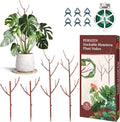 PERSZEN 6 Pack Stackable Monstera Plant Support, Plant Stakes for Indoor and Outdoor Plants Use, Garden Stakes for Climbing and Potted Plants, Pothos, Philodendron, Brown