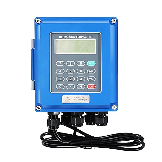 Ultrasonic Water Flow Meter, TUF-2000B Digital Water Liquid Flowmeter Tester, TS-2 TM-1 Ultrasonic Clamp-on Transducers Sensors, LCD Display IP68 Protection for Pipe DN15-700mm