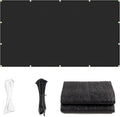 Cool Area Sun Shade Cloth with Grommets 3/4/6/8/10/12/16/20 FT Shade Panel Shade Tarp Screen Fabic for Outdoor Patio Pergola Cover Deck Garden, 6x10 FT, Black