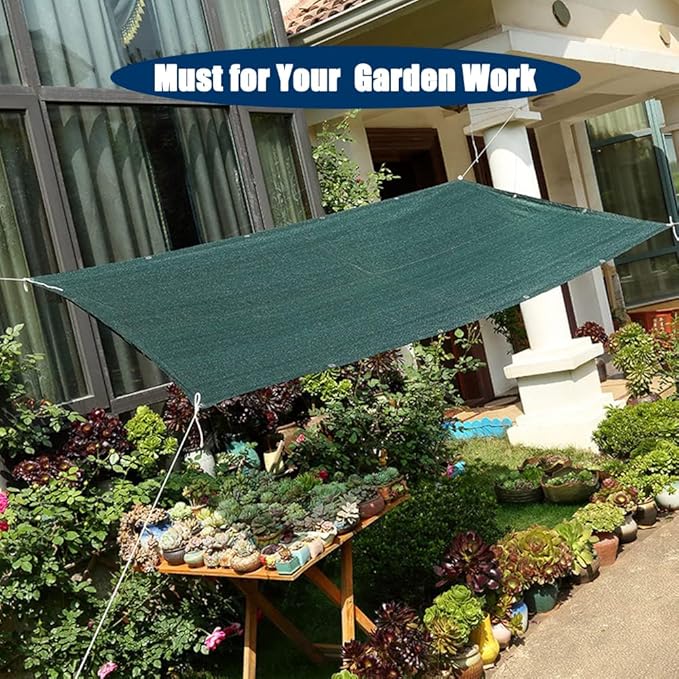 90% Shade Cloth for Plants 2 Ft × 3.3 Ft Greenhouse Shade Cloth for Protect Vegetable Plants Fruits Flowers Crops - Green