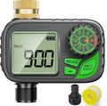 Sprinkler Timer Water Hose Timer - Programmable Digital Irrigation Outdoor Waterproof with Rain Delay, Manual & Automatic Watering System for Yard Lawn Garden Hose, Brass Inlet 1 Outlet