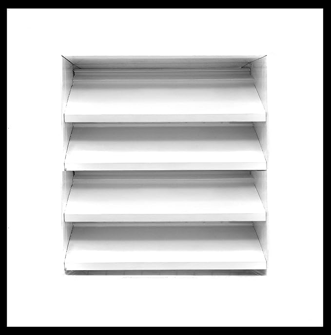 HVAC Premium 10"W x 10"H Aluminum Exterior Gable Louver Vent for Walls & Crawlspace - Weather-Resistant Air Grille with Screen Mesh - White [Outer Dimensions 11.75"W x 11.75"H]