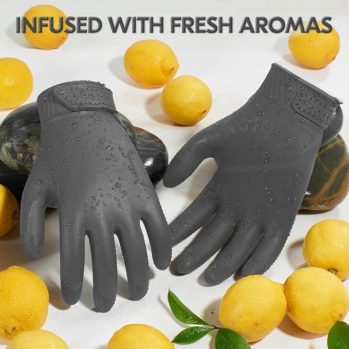 Vgo... NGG X1 Chemical Resistant Work Gloves,Starﬁsh-Gen Seamless Gription Work Gloves,Reusable,Waterproof (TP1147)