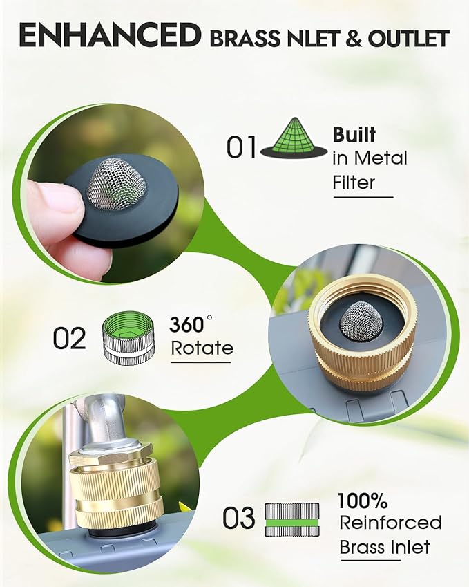 Insoma 4-Zone Water Timer with Brass Inlet, Automatic Garden Hose Timer with Manual/Rain Delay & Large Display, IPX5 Waterproof Faucet Timers for Sprinkler System, Yard, Lawn, Greenhouse