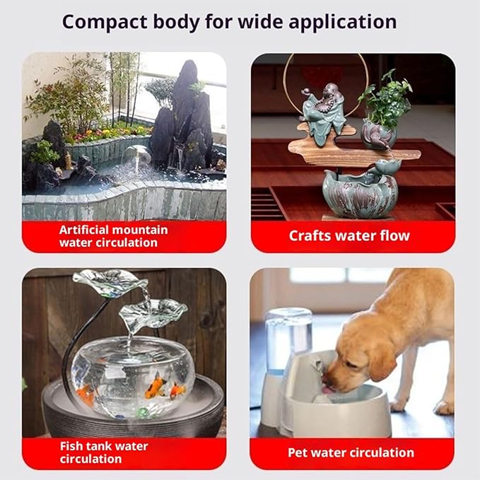 400GPH Submersible Water Pump (1500L/H 25W) Ultra Quiet Water Fountain Pump with 6.5ft High Lift, Adjustable Flow 3 Nozzles for Fish Tank, Aquarium, Hydroponics, Pond, Water Feature, Statuary