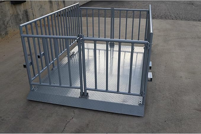 Liberty LS-930 (120” x 84”) Portable Livestock Scale – 10,000 lb x 2 lb Capacity Cage System – Heavy Duty Animal Scale with Indicator, Casters & Ramps for Cattle, Sheep or Goat Weighing