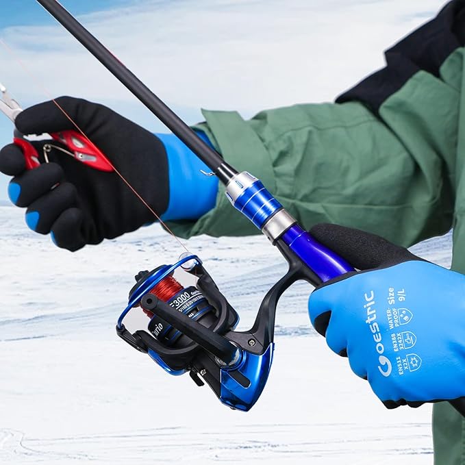 100% Waterproof Winter Work Gloves for Men Women, Freezer Gloves with Grip for Shoveling Snow