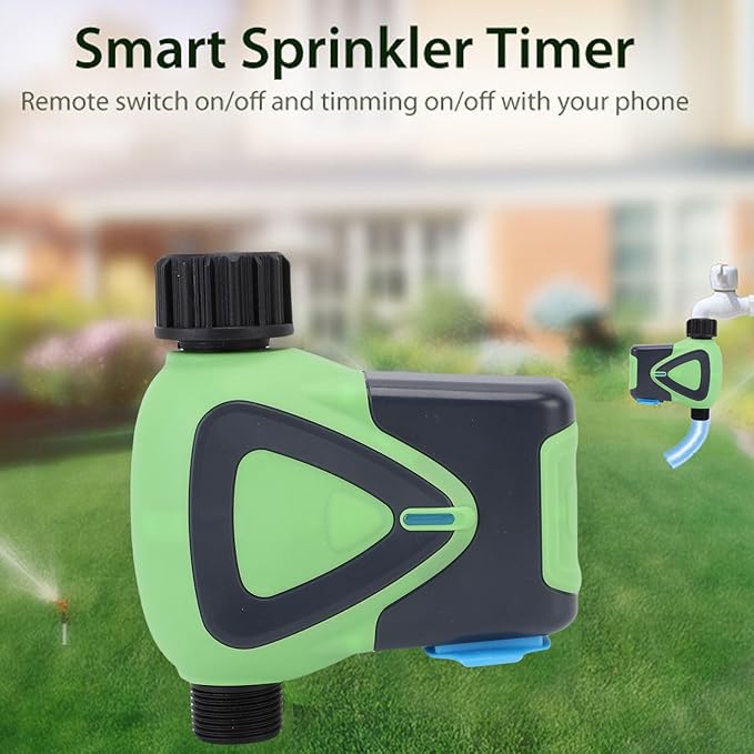 Zunate WiFi Sprinkler Timer for 3/4 Inch Hose, APP Voice Control Smart Water Timer, Automatic Irrigation Controller for Garden Lawn Yard with 45m Range, Family Sharing