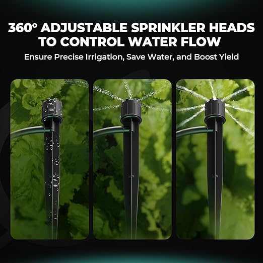 MARS HYDRO Auto Drip Irrigation Kits with 13 Gallon Foldable Bucket, 24W Upgraded Water Pump, 8 Drip Emitters, Garden Watering System for Grow Tent Indoor, Lawn, Greenhouse, Yard