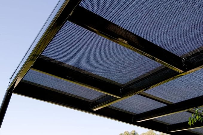 Shatex Privacy Screen Sun Shades Outdoor 10x12ft Taped Edge with Grommets Sun-Block Mesh Shade for Pergola,Awning,Patio,Window Cover, Black