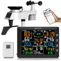 Urageuxy 14-in-1 Wi-Fi Weather Station, 8.07" Color Display, Weather Stations with Rain Gauge, Wind Speed/Direction, Temperature, Humidity, Barometer, UV, Forecast for Home, Garden, and Backyard